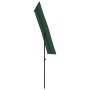 Sombrilla de jardín con palo de aluminio verde 180x110 cm