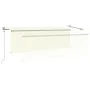 Automatic awning LED blind wind sensor cream 4.5x3 m by vidaXL, Awnings - Ref: Foro24-3069452, Price: 722,45 €, Discount: %