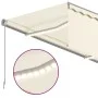 Automatic awning LED blind wind sensor cream 4.5x3 m by vidaXL, Awnings - Ref: Foro24-3069452, Price: 722,45 €, Discount: %