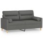Sofá de 2 plazas con cojines tela gris oscuro 140 cm by , Sofas - Ref: Foro24-3200822, Price: 227,70 €, Discount: %