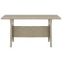 Mesa de jardín de ratán sintético gris 120x70x66 cm de , Mesas de jardín - Ref: Foro24-316583, Precio: 191,30 €, Descuento: %