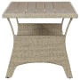 Mesa de jardín de ratán sintético gris 120x70x66 cm de , Mesas de jardín - Ref: Foro24-316583, Precio: 191,30 €, Descuento: %