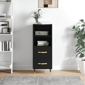 Aparador de madera contrachapada negro 34,5x34x90 cm von , Sideboards - Ref: Foro24-828645, Preis: 66,36 €, Rabatt: %