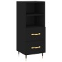 Aparador de madera contrachapada negro 34,5x34x90 cm de , Aparadores - Ref: Foro24-828645, Precio: 67,08 €, Descuento: %