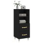 Aparador de madera contrachapada negro 34,5x34x90 cm de , Aparadores - Ref: Foro24-828645, Precio: 67,08 €, Descuento: %