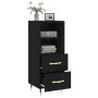 Aparador de madera contrachapada negro 34,5x34x90 cm de , Aparadores - Ref: Foro24-828645, Precio: 67,08 €, Descuento: %