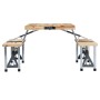 Mesa de camping plegable con 4 asientos acero aluminio von , Campingmöbel - Ref: Foro24-47687, Preis: 106,37 €, Rabatt: %