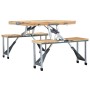 Mesa de camping plegable con 4 asientos acero aluminio von , Campingmöbel - Ref: Foro24-47687, Preis: 106,37 €, Rabatt: %
