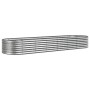 Jardinera arriate acero recubrimiento polvo plata 296x80x36 cm von , Töpfe und Pflanzgefäße - Ref: Foro24-318927, Preis: 57,3...