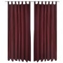 2 cortinas micro-satinadas con trabillas color burdeos, 140 x 245 cm von , Vorhänge und Gardinen - Ref: Foro24-130364, Preis:...