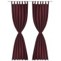 2 cortinas micro-satinadas con trabillas color burdeos, 140 x 245 cm von , Vorhänge und Gardinen - Ref: Foro24-130364, Preis:...