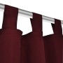 2 cortinas micro-satinadas con trabillas color burdeos, 140 x 245 cm von , Vorhänge und Gardinen - Ref: Foro24-130364, Preis:...