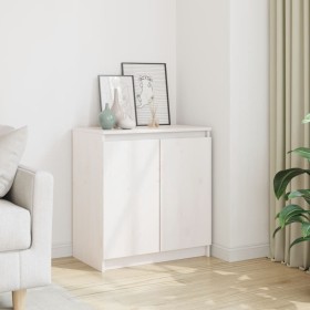 Armario auxiliar madera maciza de pino blanco 60x36x65 cm by , Sideboards - Ref: Foro24-808099, Price: 102,09 €, Discount: %
