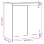 Armario auxiliar madera maciza de pino blanco 60x36x65 cm by , Sideboards - Ref: Foro24-808099, Price: 102,09 €, Discount: %