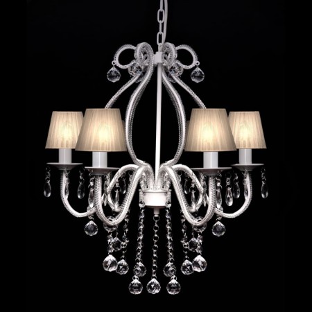 Lámpara de araña con 2300 cristales blanca by , chandeliers - Ref: Foro24-60338, Price: 138,42 €, Discount: %