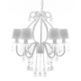 Lámpara de araña con 2300 cristales blanca by , chandeliers - Ref: Foro24-60338, Price: 138,42 €, Discount: %