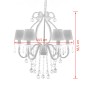 Lámpara de araña con 2300 cristales blanca by , chandeliers - Ref: Foro24-60338, Price: 138,42 €, Discount: %