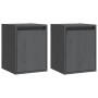 Armario de pared 2 uds madera maciza de pino gris 30x30x40 cm de , Estantes y estanterías - Ref: Foro24-813480, Precio: 53,05...