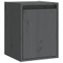 Armario de pared 2 uds madera maciza de pino gris 30x30x40 cm de , Estantes y estanterías - Ref: Foro24-813480, Precio: 53,05...