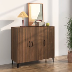 Aparador de madera de ingeniería marrón roble 90x34x80 cm de , Aparadores - Ref: Foro24-817464, Precio: 104,77 €, Descuento: %