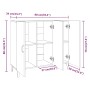 Aparador de madera de ingeniería marrón roble 90x34x80 cm von , Sideboards - Ref: Foro24-817464, Preis: 104,77 €, Rabatt: %