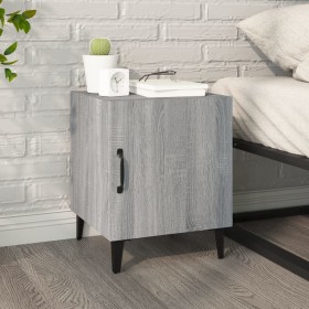 Mesita de noche madera contrachapada gris Sonoma de , Mesitas de noche - Ref: Foro24-817317, Precio: 41,59 €, Descuento: %