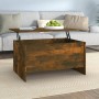Mesa de centro madera ingeniería roble ahumado 80x55,5x41,5 cm by , Coffee table - Ref: Foro24-819269, Price: 55,41 €, Discou...