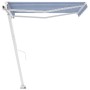 Blau-weiße manuell ausziehbare Fußmarkise 300x250 cm von vidaXL, Markisen - Ref: Foro24-3069496, Preis: 322,30 €, Rabatt: %