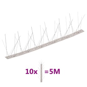 Set de 10 hileras pinchos contra pájaros y palomas 10 filas 5 m de , Repelentes para animales - Ref: Foro24-149132, Precio: 3...
