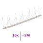Set de 10 hileras pinchos contra pájaros y palomas 10 filas 5 m de , Repelentes para animales - Ref: Foro24-149132, Precio: 3...