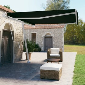 Toldo de pie automático gris antracita 400x350 cm