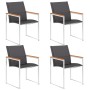 Sillas de jardín 4 unidades textilene y acero inoxidable gris von , Gartenstühle - Ref: Foro24-46496, Preis: 299,04 €, Rabatt: %