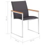 Sillas de jardín 4 unidades textilene y acero inoxidable gris von , Gartenstühle - Ref: Foro24-46496, Preis: 299,04 €, Rabatt: %