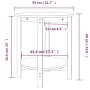 Mesa de centro de madera maciza de pino negro Ø55x60 cm von , Couchtisch - Ref: Foro24-822356, Preis: 55,12 €, Rabatt: %