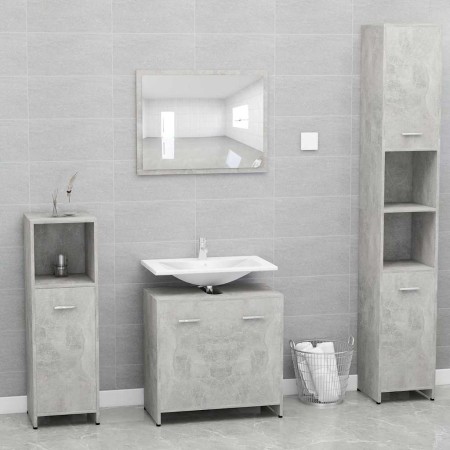 Conjunto de muebles de baño madera contrachapada gris hormigón von , Badezimmermöbel - Ref: Foro24-802583, Preis: 88,23 €, Ra...