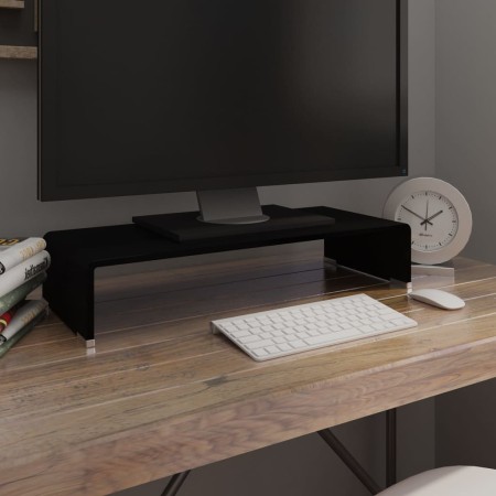 Soporte para TV/Elevador monitor cristal negro 60x25x11 cm von , TV-Möbel - Ref: Foro24-244135, Preis: 75,42 €, Rabatt: %