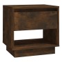 Mesita de noche madera de ingeniería roble ahumado 45x34x44 cm by , Nightstands - Ref: Foro24-812981, Price: 36,06 €, Discoun...