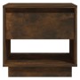 Mesita de noche madera de ingeniería roble ahumado 45x34x44 cm by , Nightstands - Ref: Foro24-812981, Price: 36,06 €, Discoun...