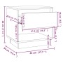 Mesita de noche madera de ingeniería roble ahumado 45x34x44 cm by , Nightstands - Ref: Foro24-812981, Price: 36,06 €, Discoun...