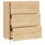 Aparador de madera de ingeniería roble Sonoma 69,5x34x90 cm