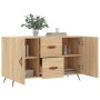 Aparador de madera de ingeniería roble Sonoma 100x36x60 cm by , Sideboards - Ref: Foro24-828143, Price: 89,10 €, Discount: %