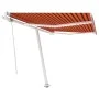 Automatic awning with wind sensor LED orange brown 350x250 cm by vidaXL, Awnings - Ref: Foro24-3069535, Price: 589,51 €, Disc...
