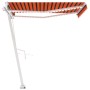 Automatic awning with wind sensor LED orange brown 350x250 cm by vidaXL, Awnings - Ref: Foro24-3069535, Price: 599,71 €, Disc...