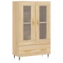 Aparador alto madera de ingeniería roble Sonoma 69,5x31x115 cm de , Aparadores - Ref: Foro24-828279, Precio: 95,43 €, Descuen...