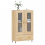 Aparador alto madera de ingeniería roble Sonoma 69,5x31x115 cm de , Aparadores - Ref: Foro24-828279, Precio: 95,43 €, Descuen...