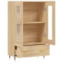 Aparador alto madera de ingeniería roble Sonoma 69,5x31x115 cm de , Aparadores - Ref: Foro24-828279, Precio: 95,43 €, Descuen...