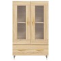 Aparador alto madera de ingeniería roble Sonoma 69,5x31x115 cm de , Aparadores - Ref: Foro24-828279, Precio: 95,43 €, Descuen...