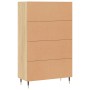 Aparador alto madera de ingeniería roble Sonoma 69,5x31x115 cm de , Aparadores - Ref: Foro24-828279, Precio: 95,43 €, Descuen...