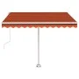 Automatic awning with wind sensor LED orange brown 350x250 cm by vidaXL, Awnings - Ref: Foro24-3069535, Price: 589,51 €, Disc...