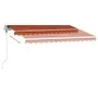 Automatic awning with wind sensor LED orange brown 350x250 cm by vidaXL, Awnings - Ref: Foro24-3069535, Price: 589,51 €, Disc...